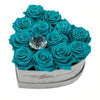 Tiffany Roses in White Heart Box (SM)