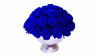 Luxury Blue Bouquet of Roses in a Silver Metal Vase