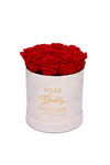 Red Roses in White Round Box (LG)