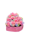 Cotton Candy Roses in Pink Heart Box (SM)