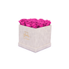 White Roses in Pink Square Box (LG)
