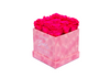 Hot Pink Roses in Pink Square Box (SM)