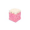 White Roses in Pink Square Box (SM)