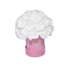 White - Mini Bouquet of Rose in Pink Box