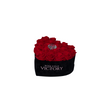 Red Roses in Black Heart Box LG