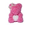 PINK (WHITE HEART)- ROSE BEAR WITH GIFT BOX