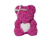 FUCHSIA (WHITE HEART) - ROSE BEAR IN GIFT BOX