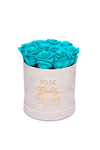 Tiffany Blue Roses in Round Black Box (LG)