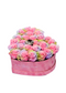 Cotton Candy Roses in Pink Heart Box (MD)