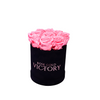 Pink Roses in Round Box (SM)