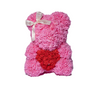 PINK (RED HEART)-- ROSE BEAR WITH GIFT BOX