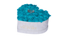 Tiffany Blue Roses in White Heart Box (LG)