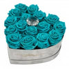 Tiffany Roses in White Heart Box (MD)